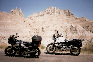 two bikes in The Badlands 28th Aug