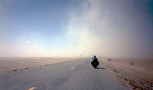 approaching dust storm